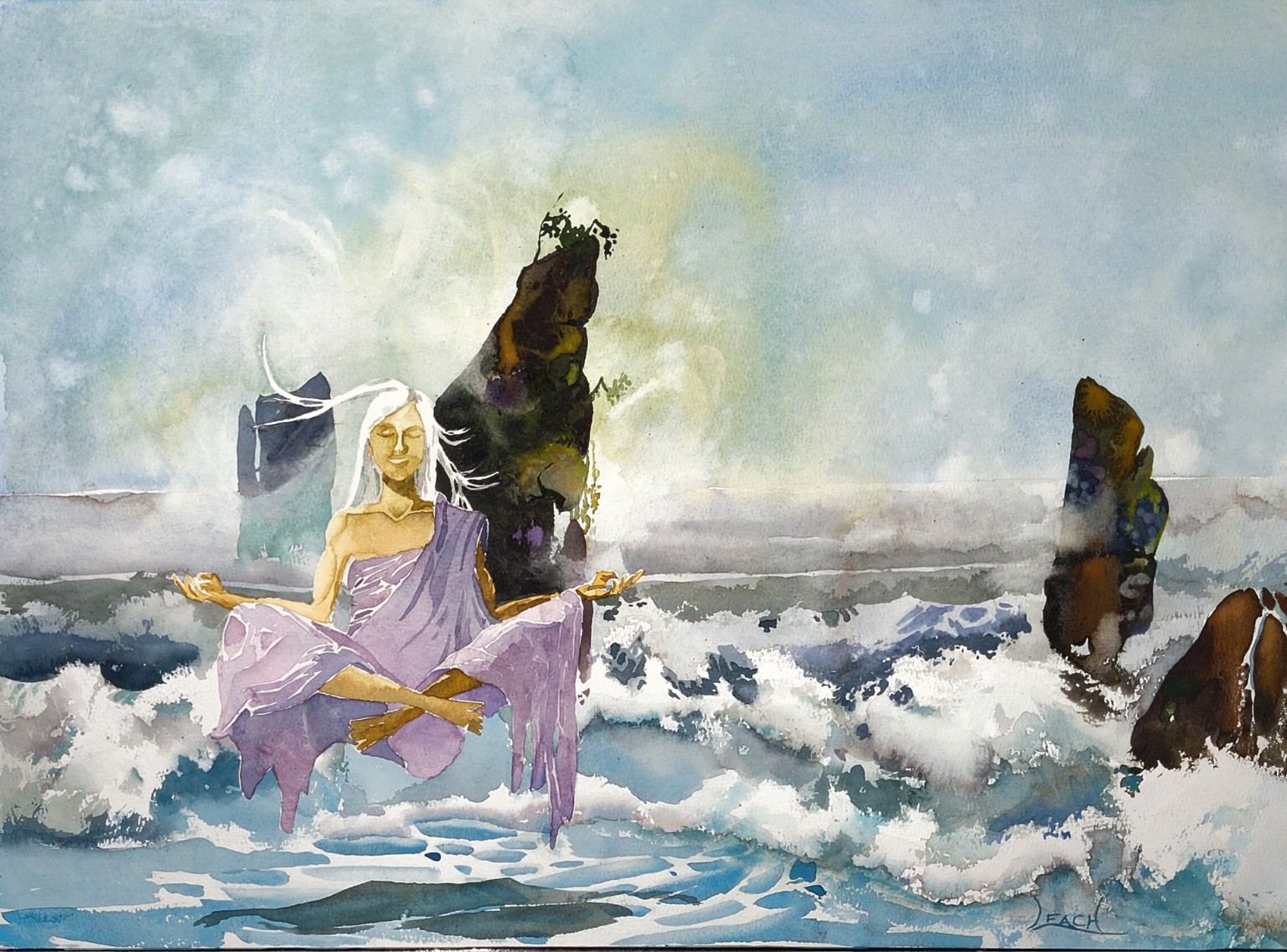 Lagrange point: A moment of stillness suspended above the surf.