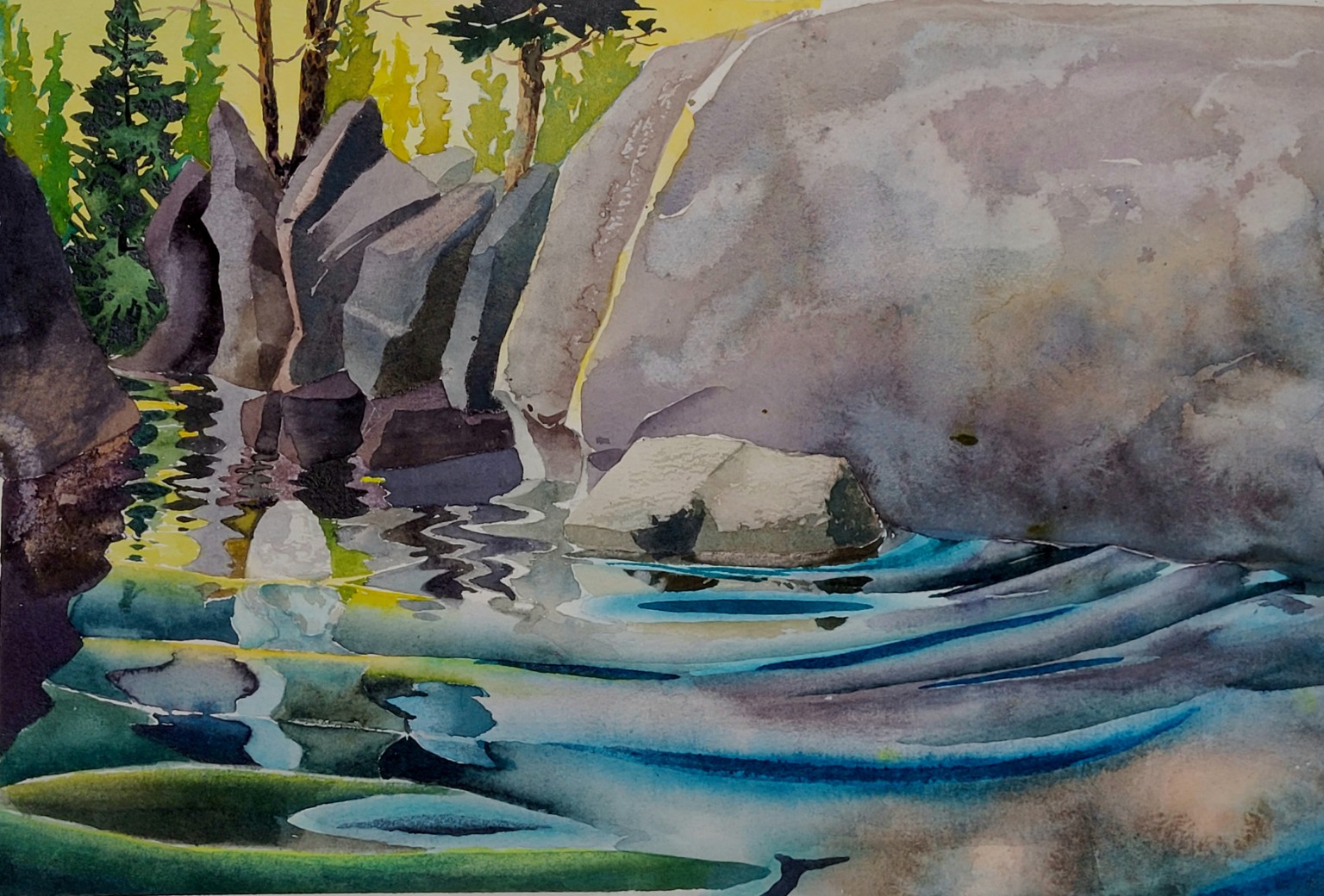 Kayak Memories: Solid forms, moving reflections.